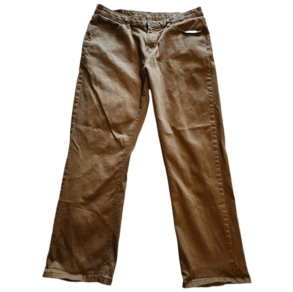 Izod Relaxed Fit Brown Jeans 38x30 Men’s Straight Leg Workwear Casual Pants - Picture 1 of 8